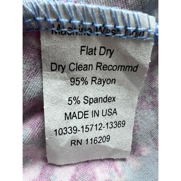 Velvet Torch Womens Medium Blue Pink Floral Long Sleeve Short Dress Swiftie NEW - Picture 8 of 9
